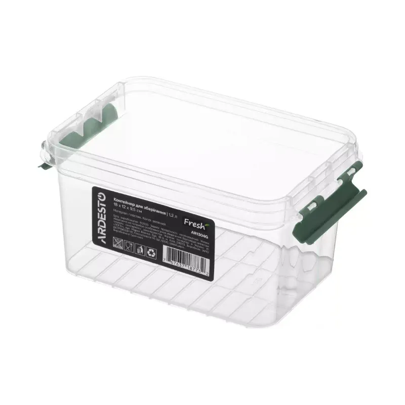 Food storage container Ardesto Fresh (AR1304G), 1200 ml, Green