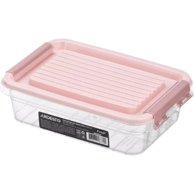 Food storage container Ardesto Fresh (AR1303P), 520 ml, Pink