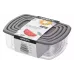Élelmiszertároló konténerek készlete Ardesto Fresh, Grey (AR1312R)