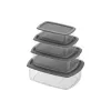 Набір контейнерів для зберігання харчових продуктів Ardesto Fresh (AR1312R), пластік, 4 шт, Grey