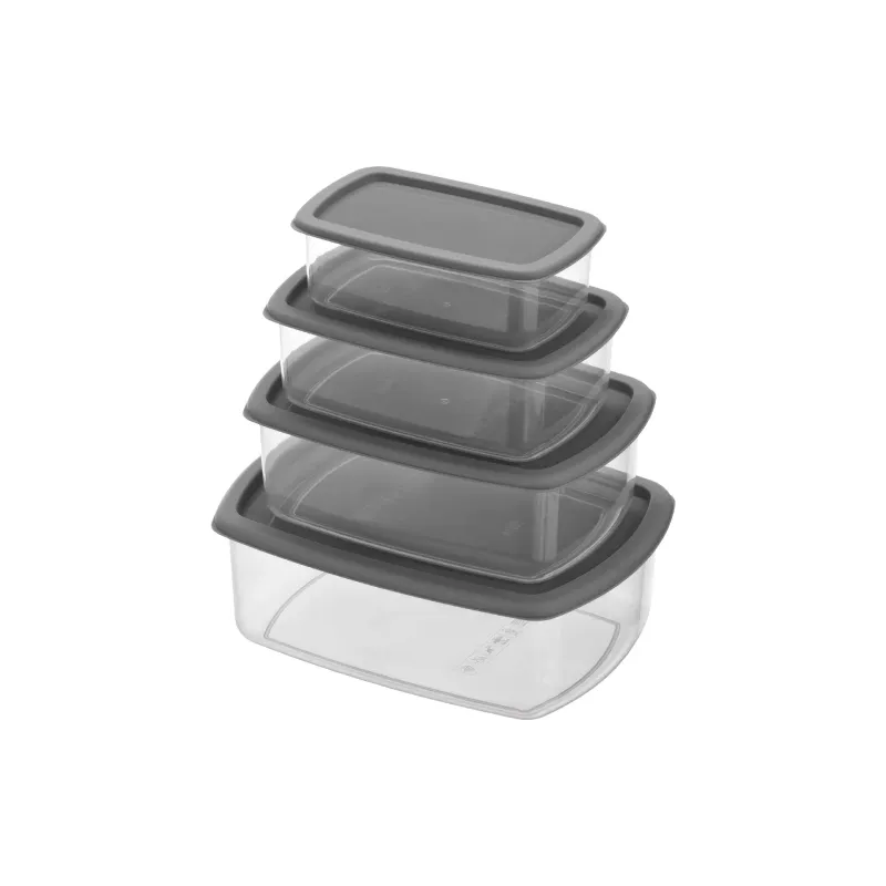 Набір контейнерів для зберігання харчових продуктів Ardesto Fresh (AR1312R), пластік, 4 шт, Grey