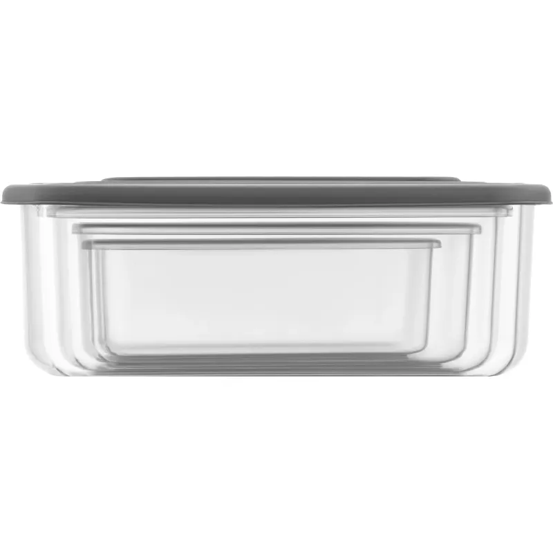 Набір контейнерів для зберігання харчових продуктів Ardesto Fresh (AR1312R), пластік, 4 шт, Grey