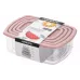 Juego de recipientes para almacenar alimentos Ardesto Fresh, Pink (AR1312P)