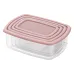 Juego de recipientes para almacenar alimentos Ardesto Fresh, Pink (AR1312P)