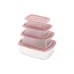 Juego de recipientes para almacenar alimentos Ardesto Fresh, Pink (AR1312P)