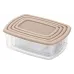 Juego de recipientes para almacenar alimentos Ardesto Fresh, Beige (AR1312B)
