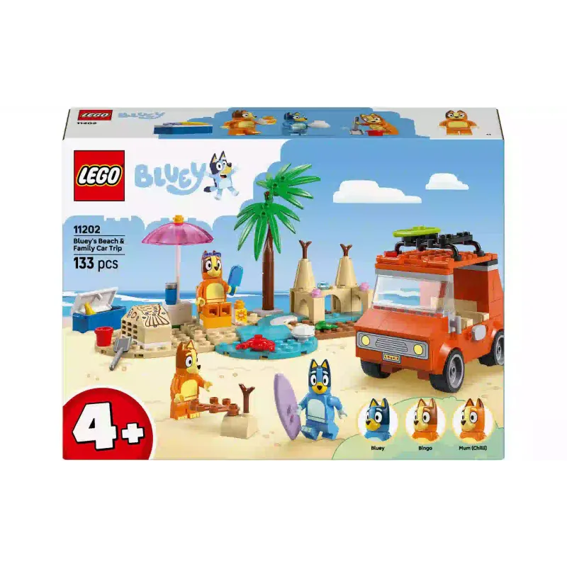 Construtor LEGO Bluey’s Beach & Family Car Trip (11202)