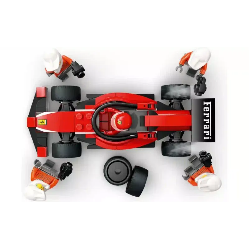 Constructor LEGO City F1 Pit Stop & Pit Crew with Ferrari Car (60443)