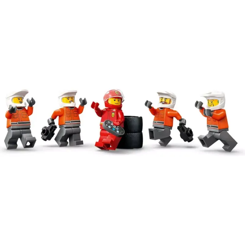 Constructor LEGO City F1 Pit Stop & Pit Crew with Ferrari Car (60443)