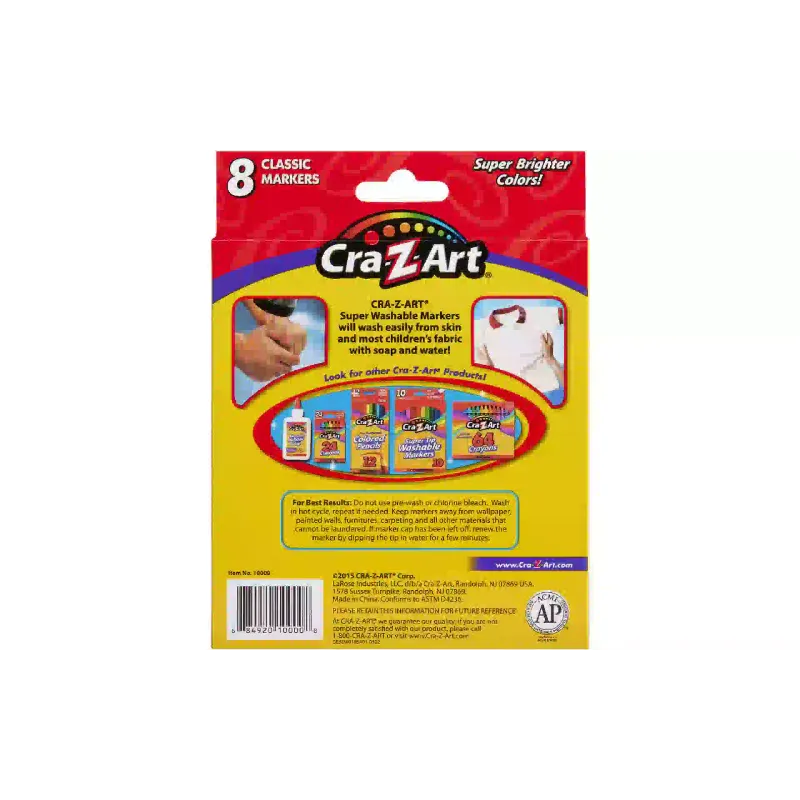 Маркер легкозмивний Cra-Z-Art Super Washable (10000CRA), 8 шт