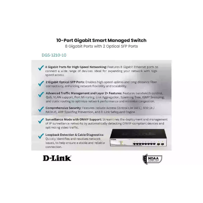 Trocar D-Link (DGS-1210-10)