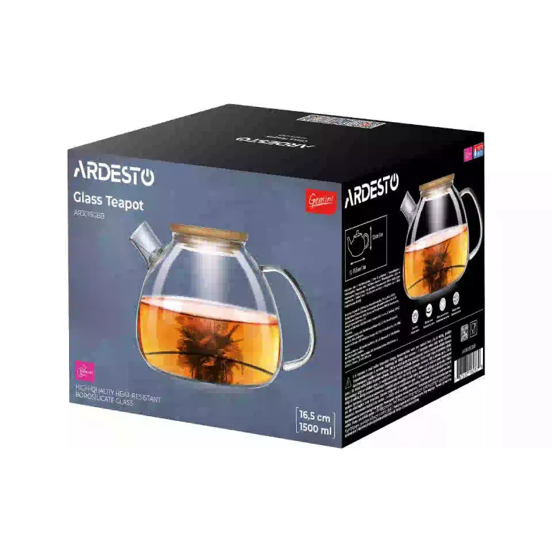 Čajnik Ardesto Gemini Bubble, Transparent (AR3015GBB)