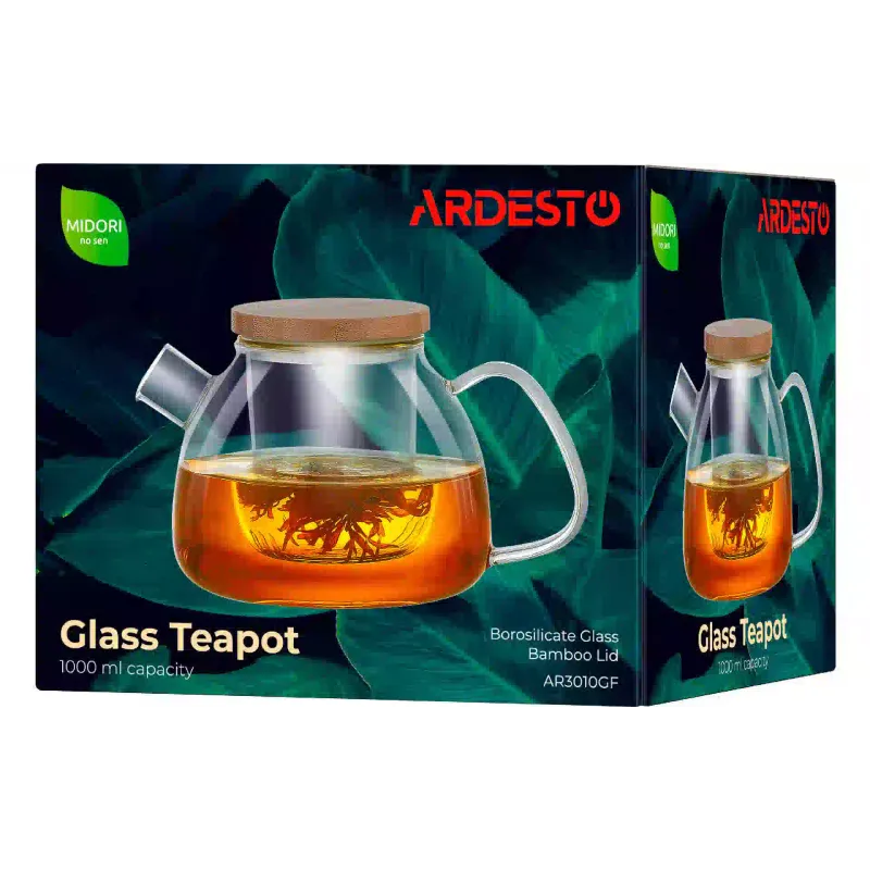 إبريق الشاي Ardesto Gemini, Transparent (AR3010GFB)