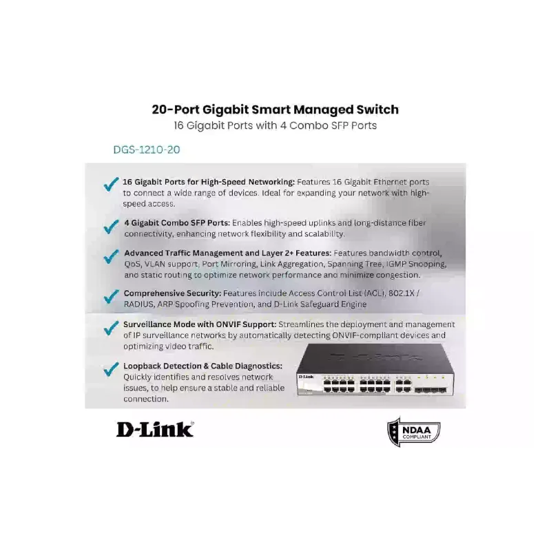 Trocar D-Link (DGS-1210-20)