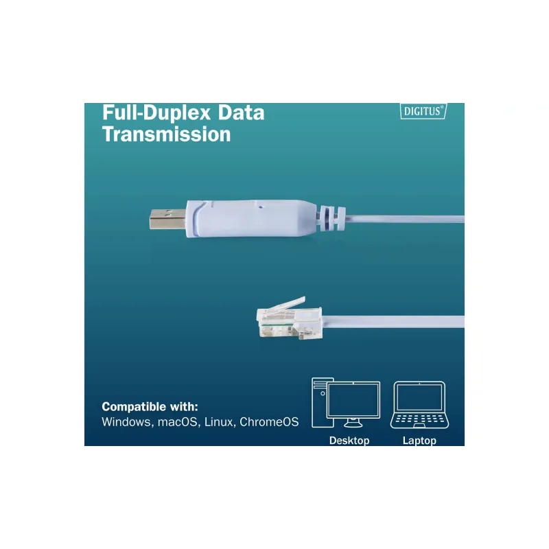 Adaptador Digitus USB 2.0 - RJ45 M/M (DA-70173)