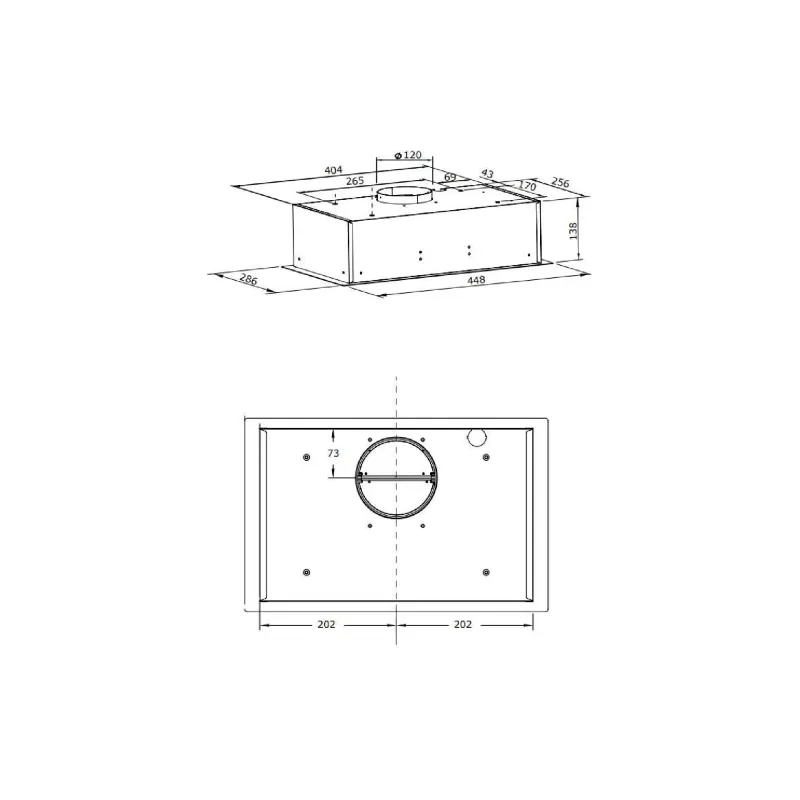 Capô embutido Hansa, Black (OMP4211BH)