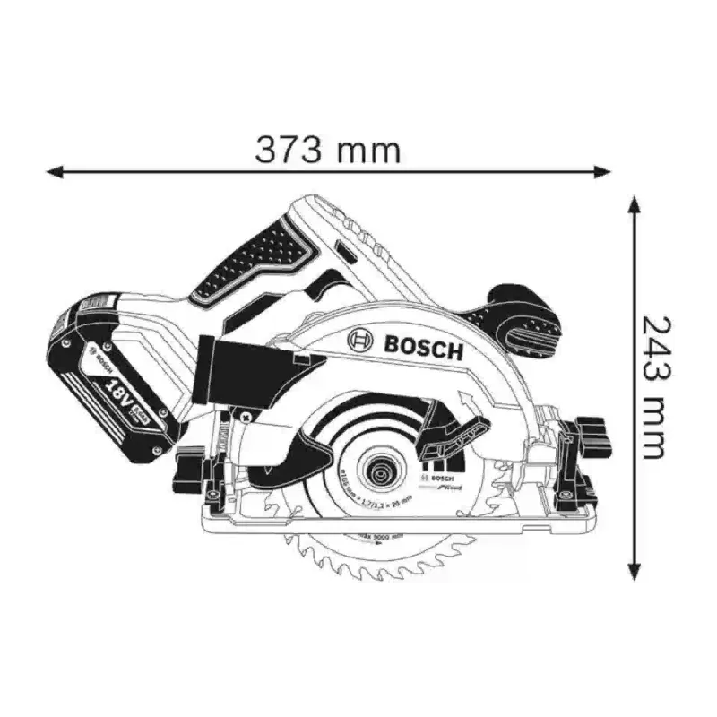Циркулярен трион Bosch Professional GKS 18 V-57G (0.601.6A2.101)