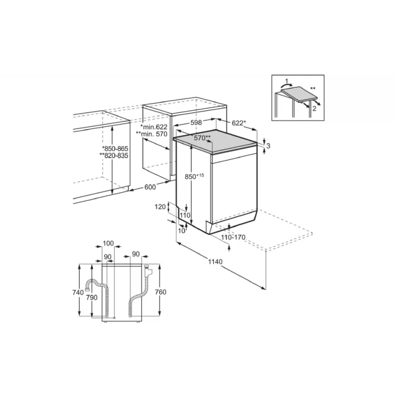 غسالة الأواني Electrolux, White (ESM48310SW)