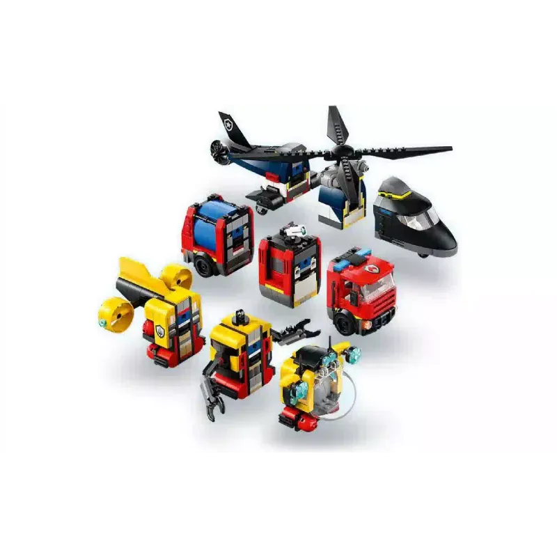Κατασκευαστής LEGO City Helicopter, Fire Truck & Submarine Remix (60462)