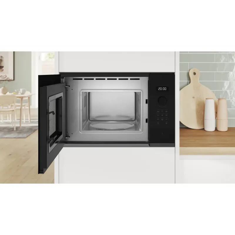 Built-in microwave oven Bosch (BFL524MH2), 20 l, 800 W, Black/Stainless steel