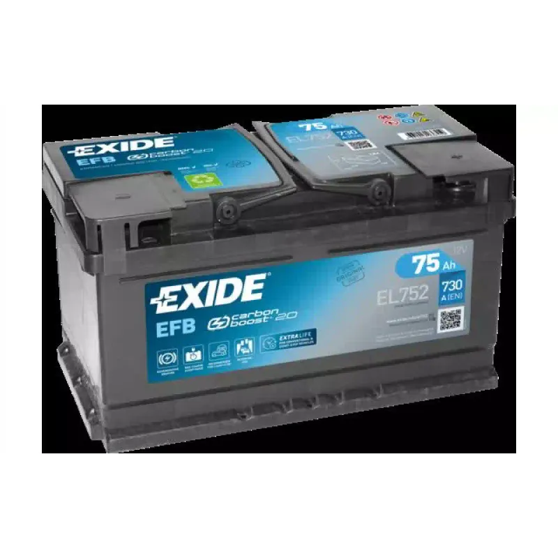Bateria Exide Start-Stop 12 V 75 A·h 730 A (EL752)
