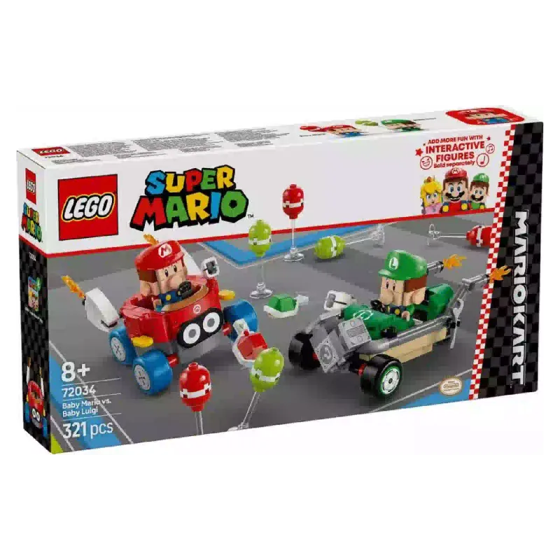 Konstruktor LEGO Super Mario Mario Kart Baby Mario vs. Baby Luigi (72034)