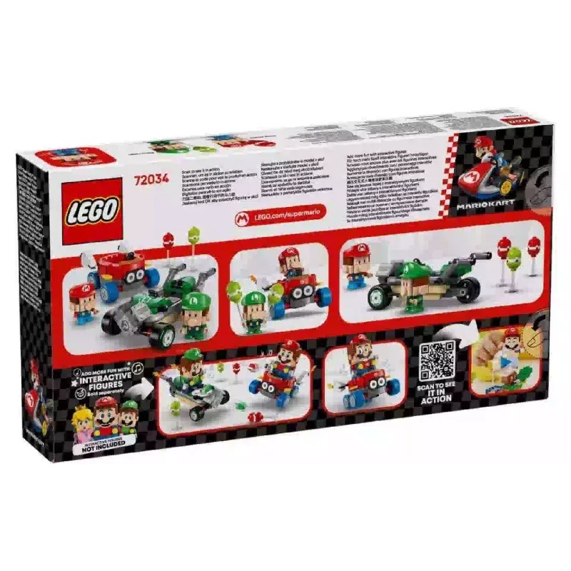 Konstruktor LEGO Super Mario Mario Kart Baby Mario vs. Baby Luigi (72034)