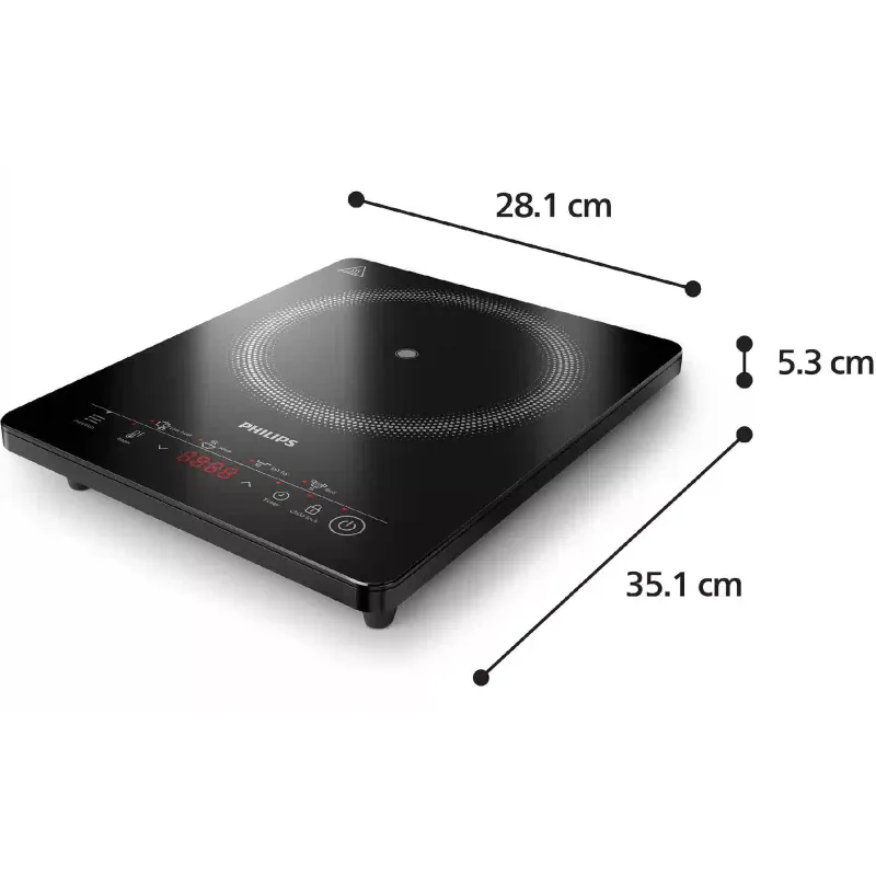 طباخ كهربائي حثي Philips, Black (HD5830/90)