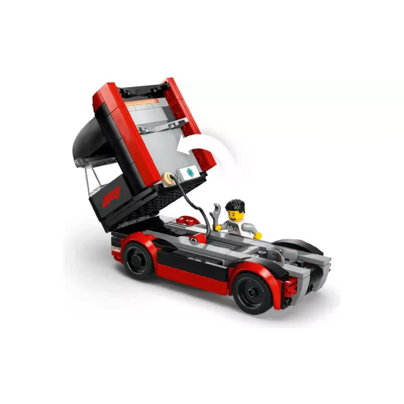 Construtor LEGO City F1 Truck with RB20 & AMR24 F1 Cars (60445)