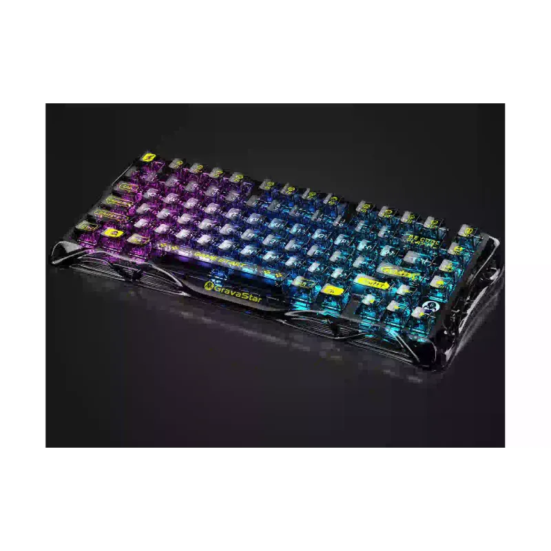 Клавіатура механічна GravaStar Mercury K1 (GSK1LITE_XTAL_BLK), бездротова, 80 клавиш, Black