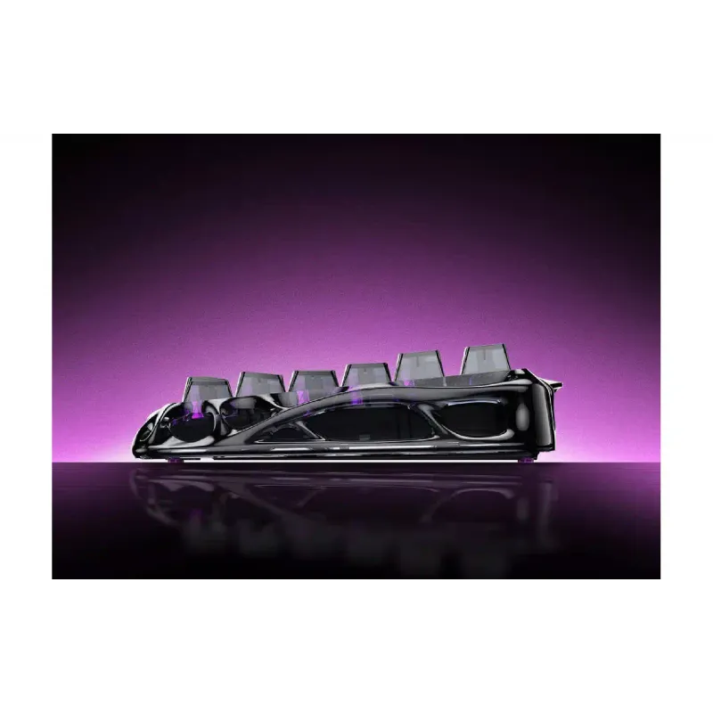 Клавіатура механічна GravaStar Mercury K1 Lite (GSV75LITE_XTAL_BLK), Transparent Black