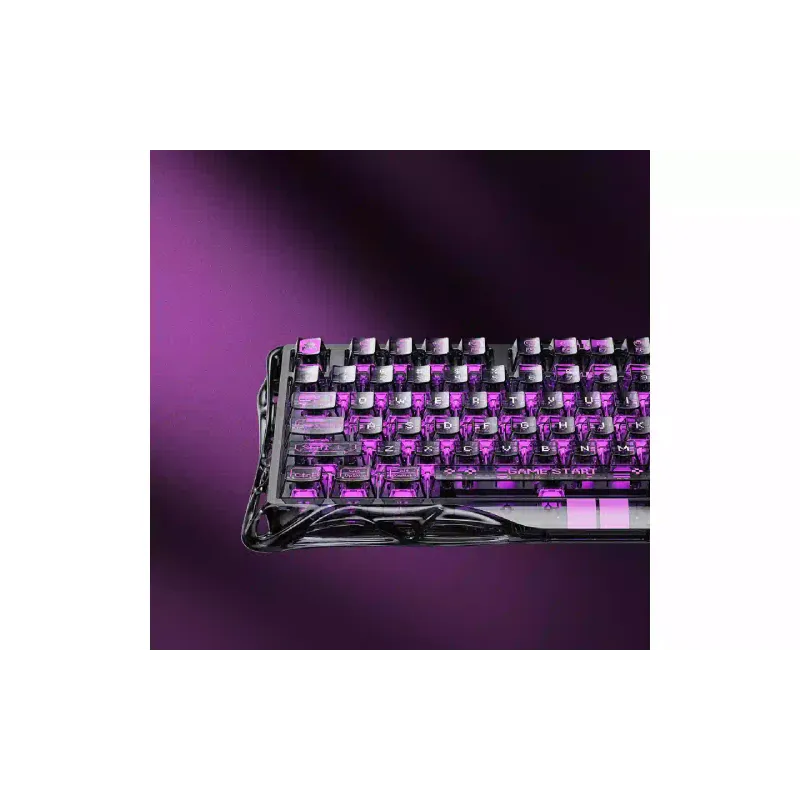 Клавіатура механічна GravaStar Mercury K1 Lite (GSV75LITE_XTAL_BLK), Transparent Black