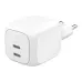 Charger Belkin USB-C x2 (WCH019KQWH), 50 W, White