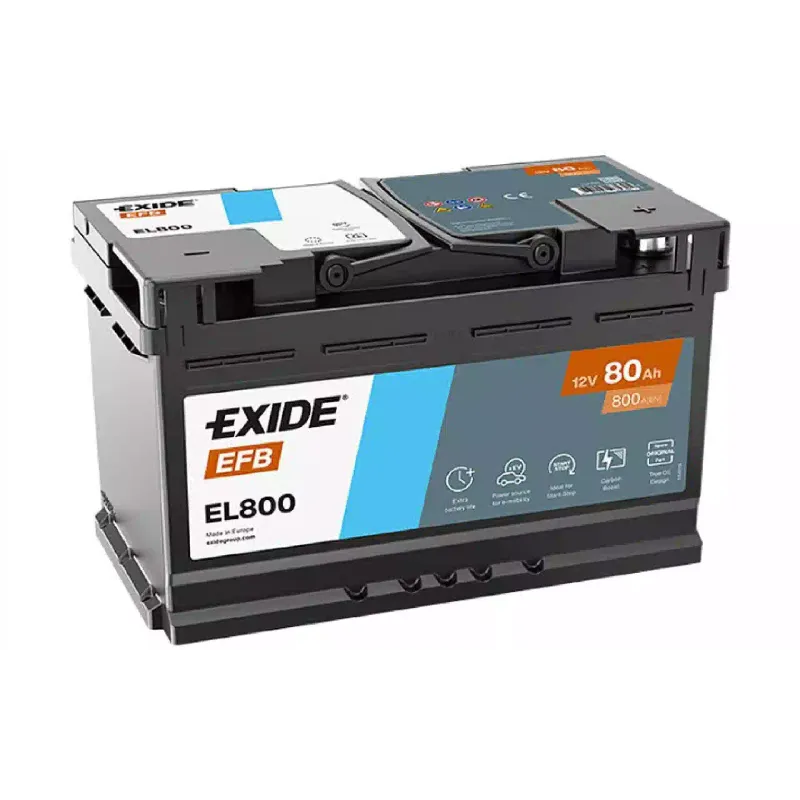 Аккумулятор Exide Start-Stop 12 В 80 А·ч 800 A, R+ (EL800)