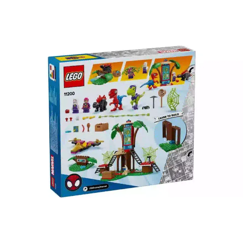 Construtor LEGO Spider-Man Spidey and His Amazing Friends Spidey and Gobby's Raptor Battle at Tree House HQ (11200)