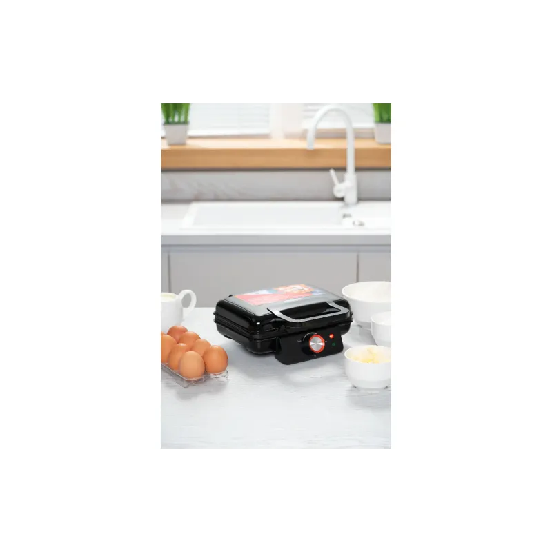 Вафельниця Ardesto (SM-L100LWAFFLE), 1200 Вт, пластік, Black