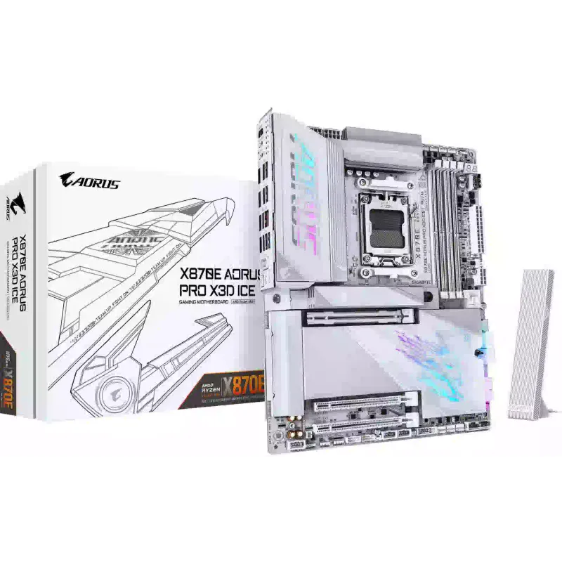 Материнська плата Gigabyte Aorus Pro X870E X870E (X870E AORUS PRO X3D ICE), sAM5, Ice