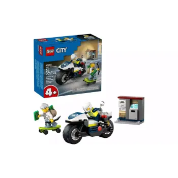 Konstruktőr LEGO City Police Motorcycle Chase (60455)