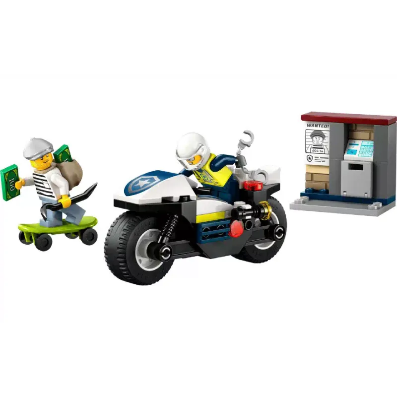 Konstruktőr LEGO City Police Motorcycle Chase (60455)