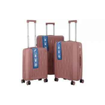 A set of suitcases 2E (2E-PP-M7979-SET3-RG), L+M+S, Pink/Gold