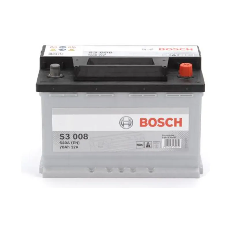 Аккумулятор Bosch S3 12 В 70 А·ч 640 А, R+ (0092S30080)