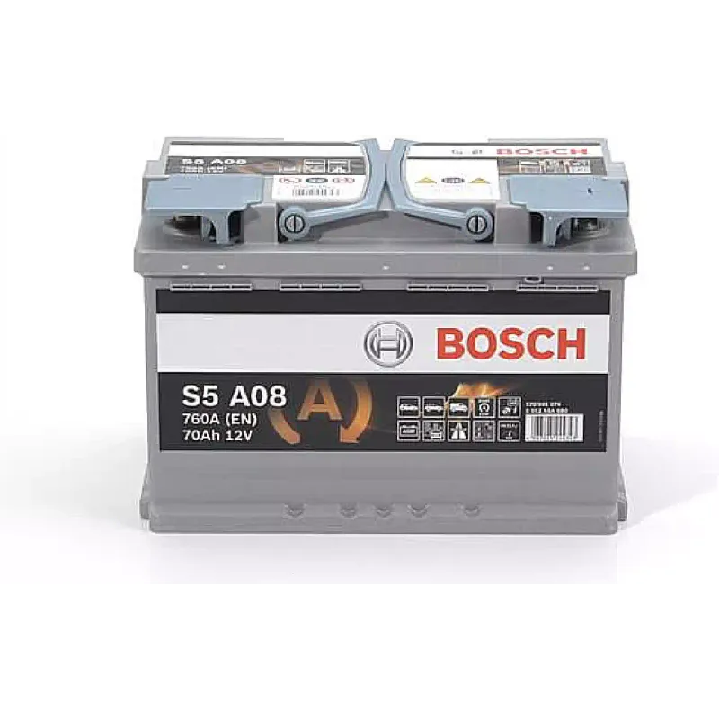 Bateria Bosch S5 AGM 12 V 70 A·h 760 A (0092S5A080)