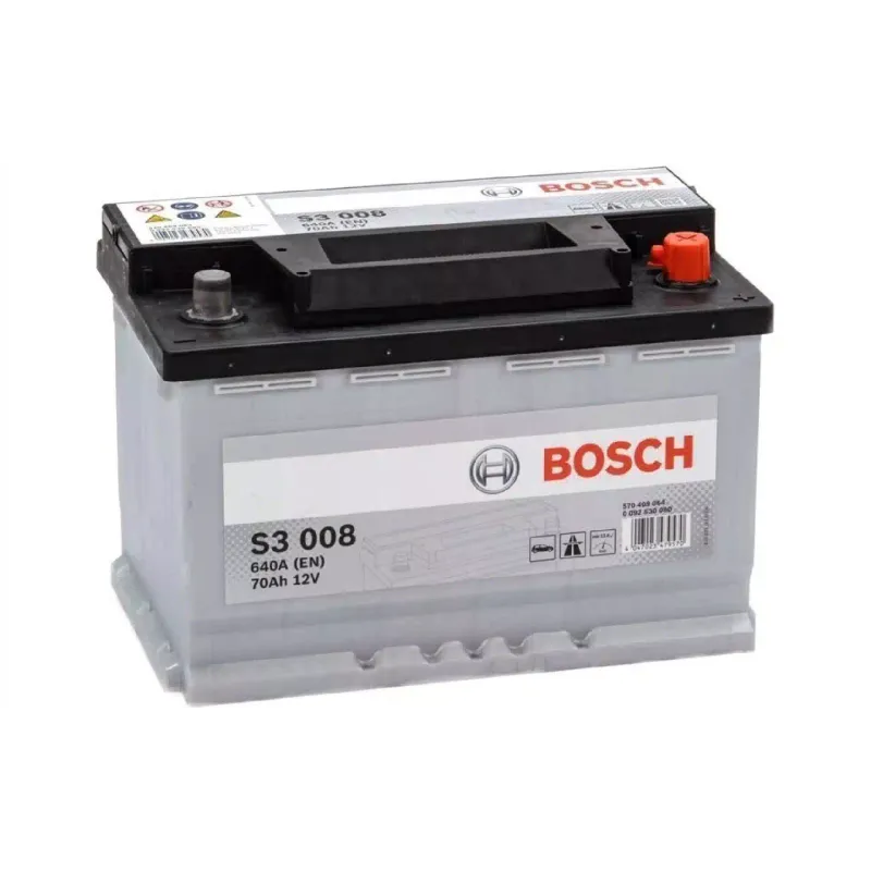 Аккумулятор Bosch S3 12 В 70 А·ч 640 А, R+ (0092S30080)