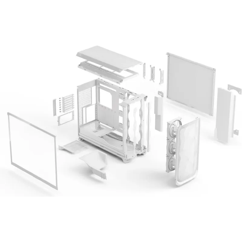 حالة الكمبيوتر Fractal Design, White (FD-C-MES3X-06)