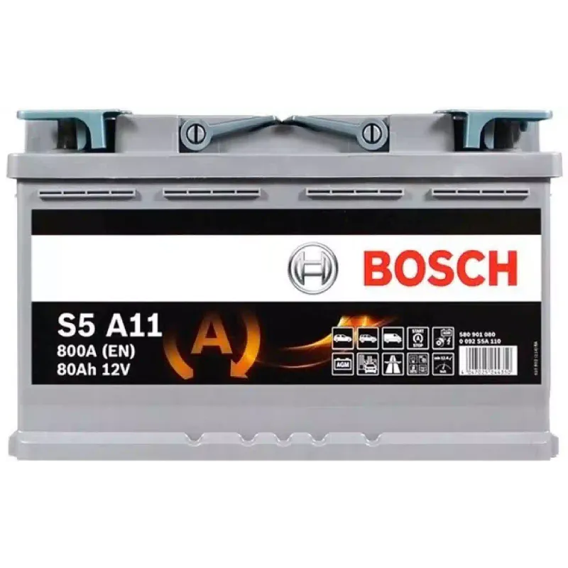 Bateria Bosch S5 AGM 12 V 80 A·h 800 A (0092S5A110)