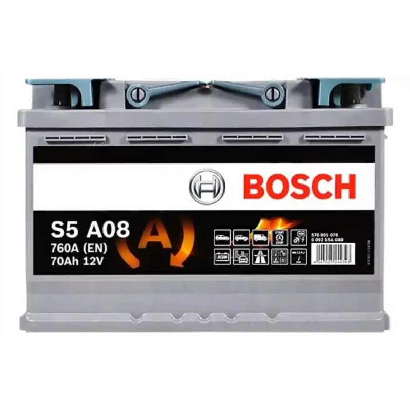 Bateria Bosch S5 AGM 12 V 70 A·h 760 A (0092S5A080)