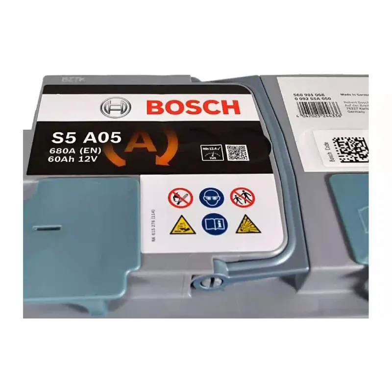 Bateria Bosch S5 AGM 12 V 60 A·h 680 A (0092S5A050)