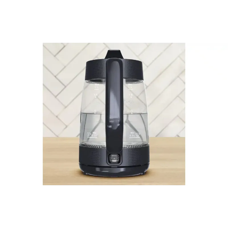 غلاية كهربائية Tefal Morning Glass Kettle, Black (KO2G08E0)