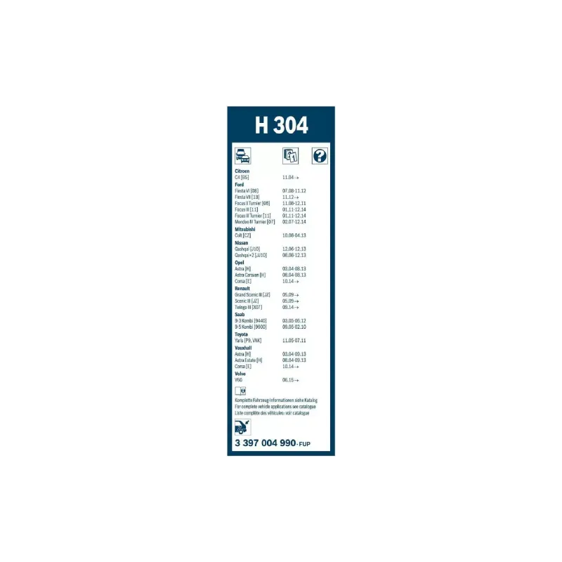 Υαλοκαθαριστήρας πίσω παρμπρίζ Bosch Twin (3397004990)