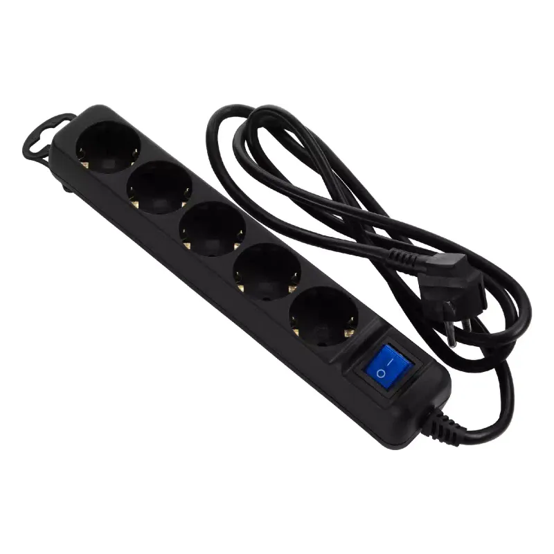 Мрежов удължителен кабел 2E, Black (2E-U05ES15M1.5BK)